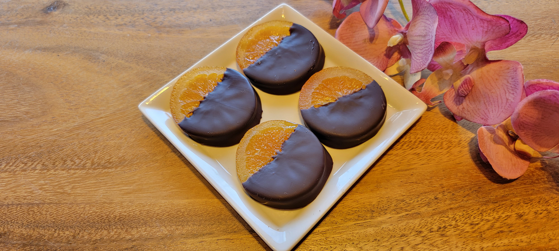 Dark Chocolate Covered Dried Oranges